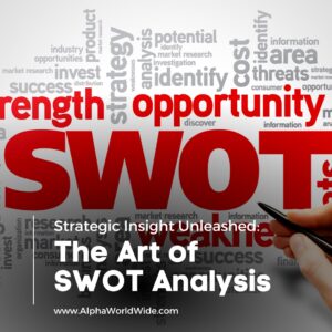 An image with the words "Strategic Insight Unleashed: The Art of a SWOT Analysis"